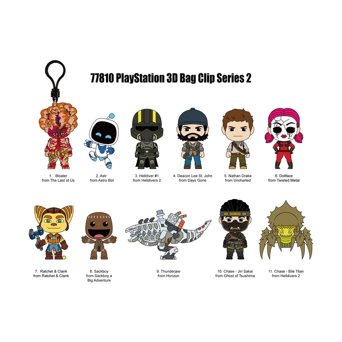 Monogram PlayStation (Σειρά 2) 3D αφρώδες μπρελόκ φιγούρα (τυχαίο / Blind Bag)