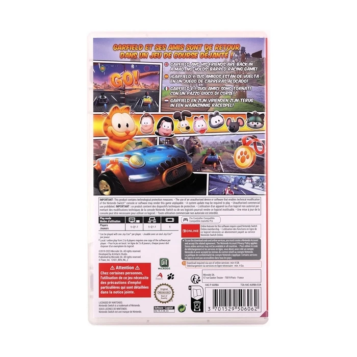 Garfield Kart: Furious Racing Replay (Code In A Box) - Nintendo Switch (BANDAI)