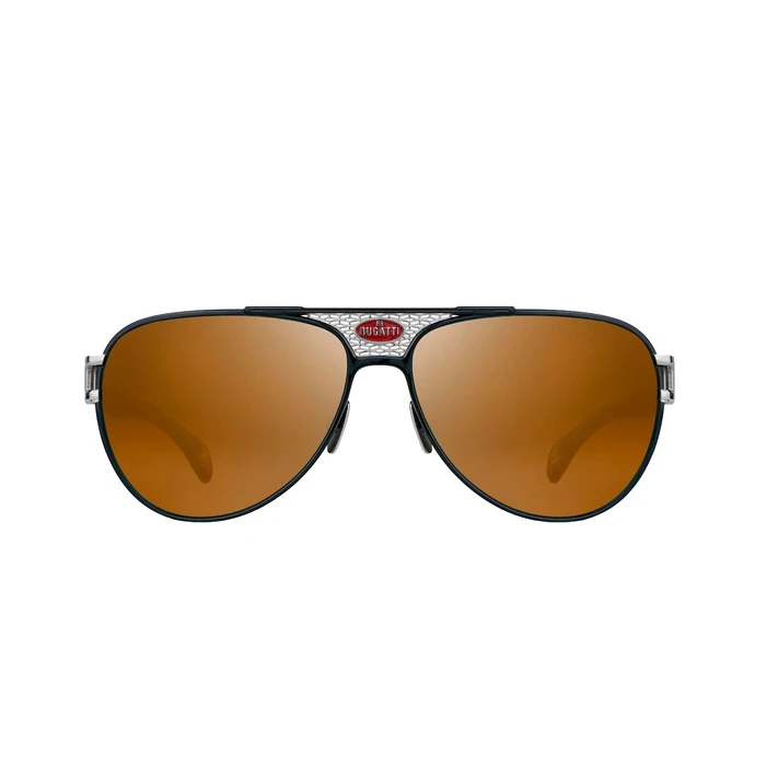 BUGATTI Men's Sunglasses Model 11 (63/15/147) — Brown CR39 Zeiss Lenses, Grade 5 Japanese Titanium