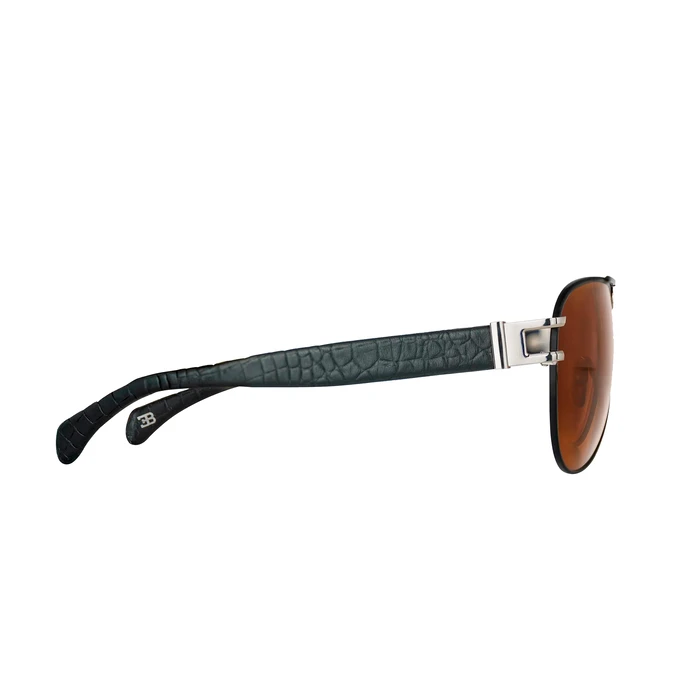 BUGATTI Men's Sunglasses Model 11 (63/15/147) — Brown CR39 Zeiss Lenses, Grade 5 Japanese Titanium