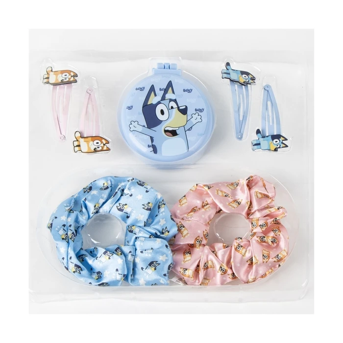 Cerda Children's Hair Accessories Set (Clips & Hair Ties) 7 pcs - Bluey