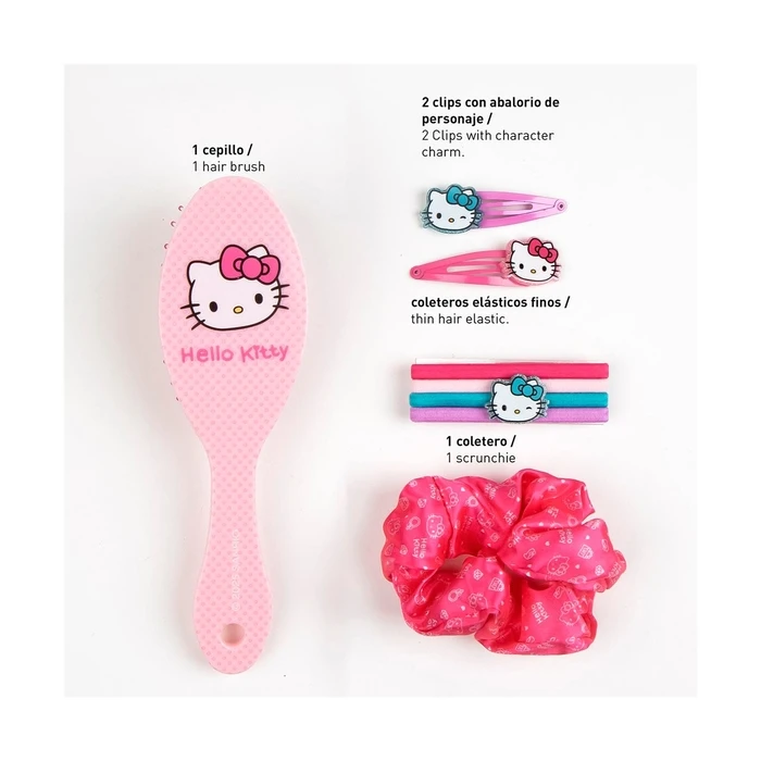 Cerda Hello Kitty Kids Hair Brush Set Pink