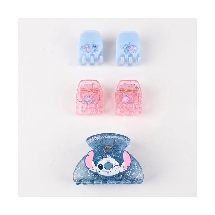 Zmart Imports Stitch Kids Hair Clips Set with Clips / Bobby Pins 5 pcs - CERDA GROUP