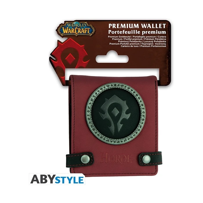 Abysse World of Warcraft Children's Coin Wallet with Clip - Burgundy
