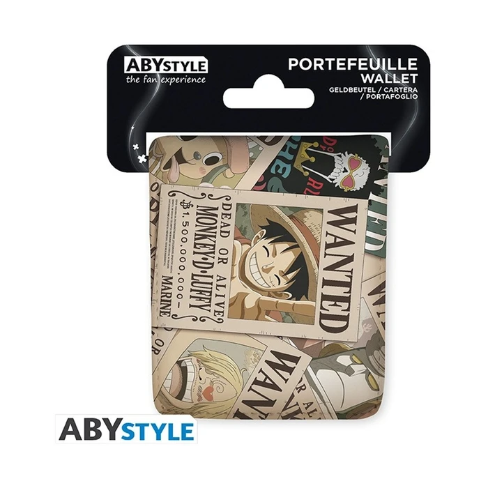 Abysse One Piece Wanted Posters Παιδικό Πορτοφόλι για Αγόρι Μπεζ ABYBAG434