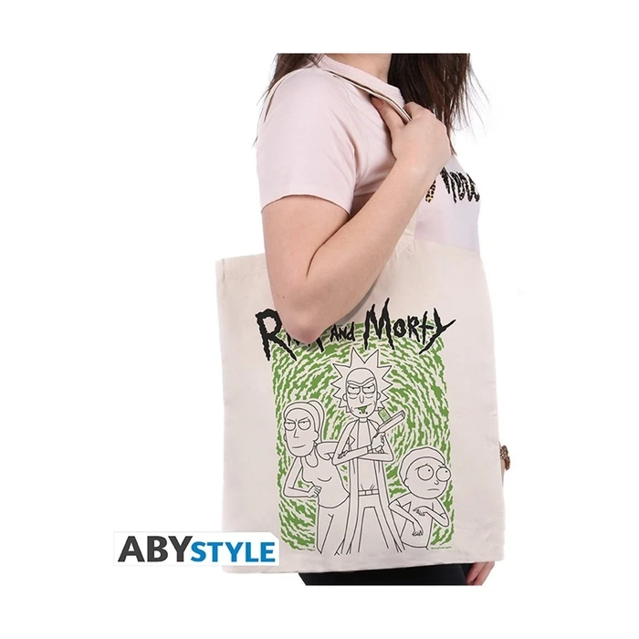 Abysse Rick And Morty Shopping Bag - Portal, Beige