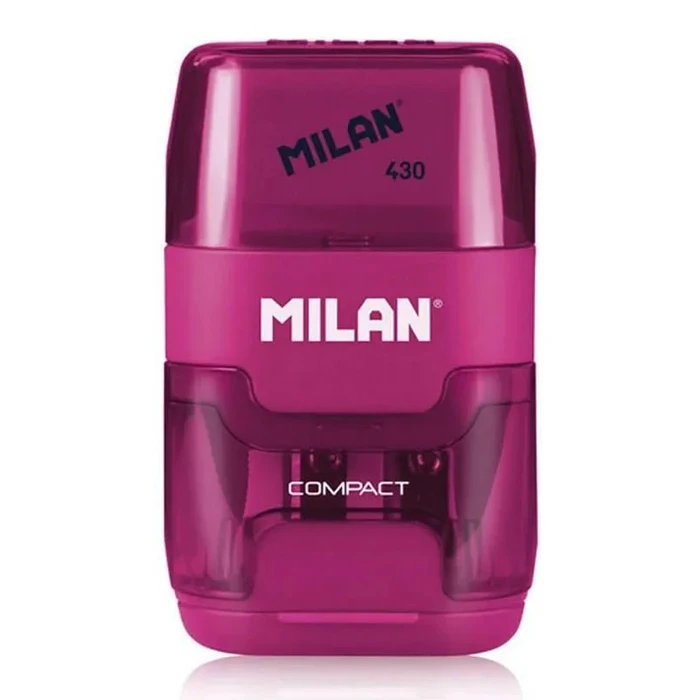 Milan Ξύστρα Μολυβιών Κάδο & Γόμα 1204703116 Ροζ