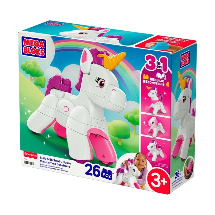 Mega Bloks Unicorn Building Blocks 26 pcs (Age 3+) - JKG36 (Mattel)