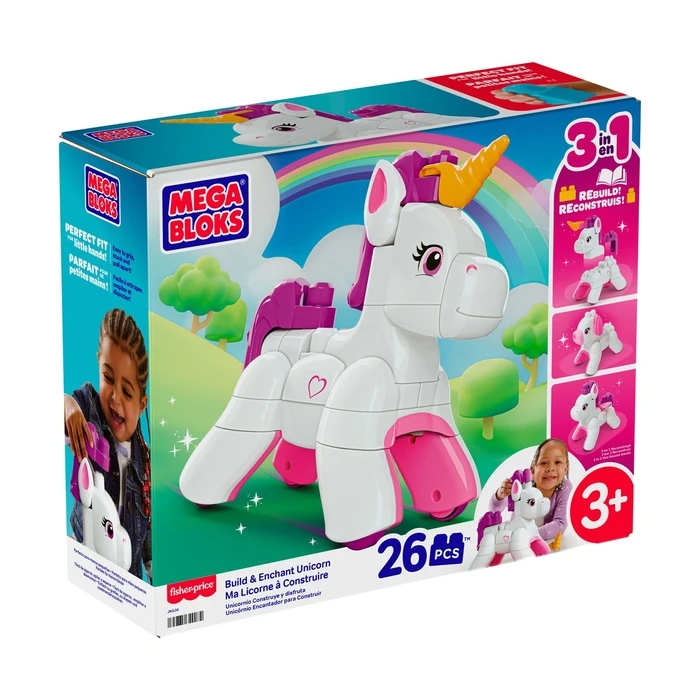 Mega Bloks Unicorn Building Blocks 26 pcs (Age 3+) - JKG36 (Mattel)