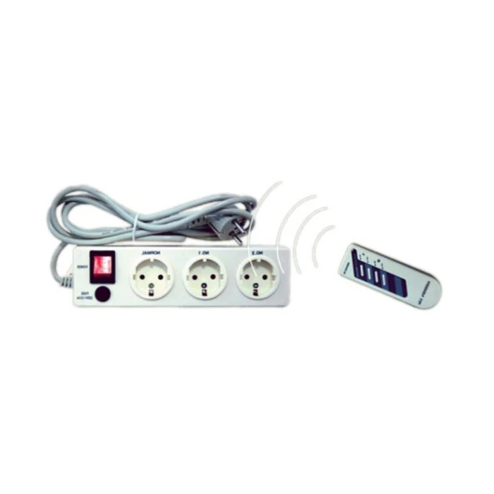 Remote-controlled 3-socket power strip with switch APT-2320