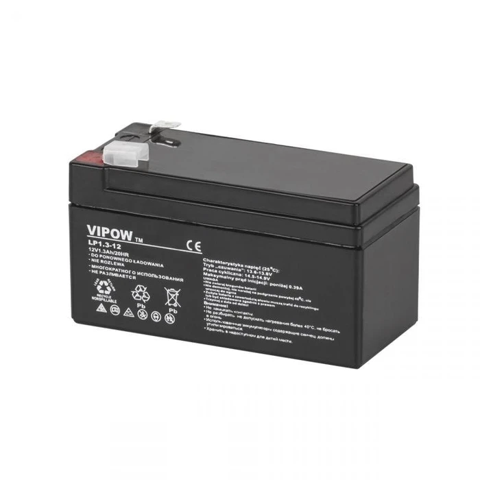 Μπαταρία Μολύβδου Vipow GEL 12V 1.3Ah 97x43x53mm