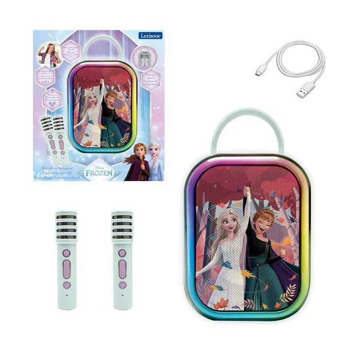 Lexibook iParty Karaoke Φορητό Ηχείο με 2 Ασύρματα Μικρόφωνα - Frozen (BTC030FZ)