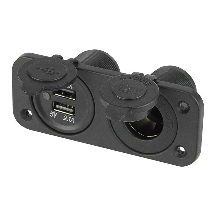 Car cigarette lighter socket adapter with 2x USB (DM-96-893)