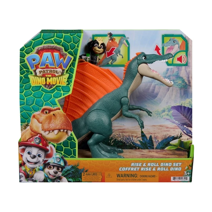 Spin Master Paw Patrol: The Dino Movie - Rise & Roll Dino Set (Rex) - Φιγούρα Δράσης 18 εκ. με ήχους