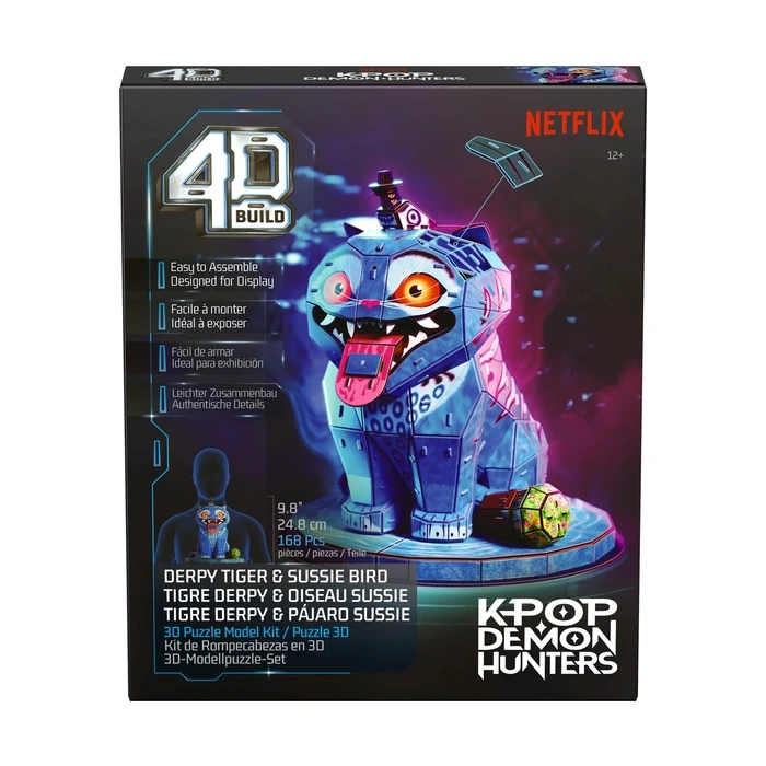 Spin Master 4D Built KPop Demon Hunters - Derpy Tiger & Sussie Bird Φιγούρα Δράσης