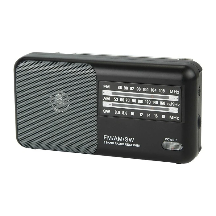 Blow RA4 Portable Analog AM/FM Radio (2x R20/D batteries, Black)