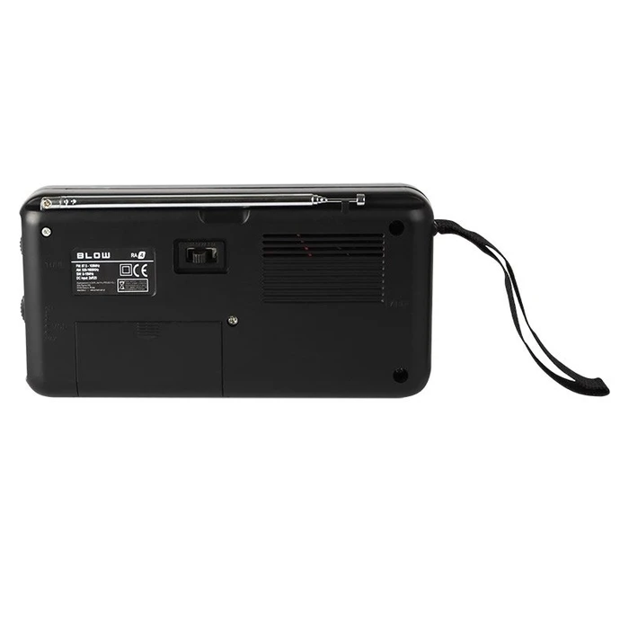 Blow RA4 Portable Analog AM/FM Radio (2x R20/D batteries, Black)