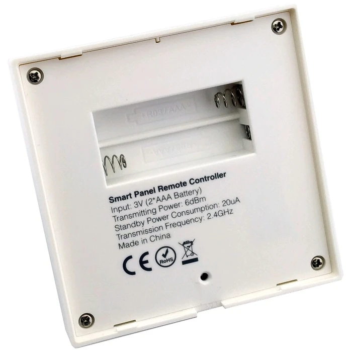 Ελεγκτής LED Avide 12-24V Ντίμερ 4 Ζωνών RF Χωνευτό /2xAAA/ Αφής