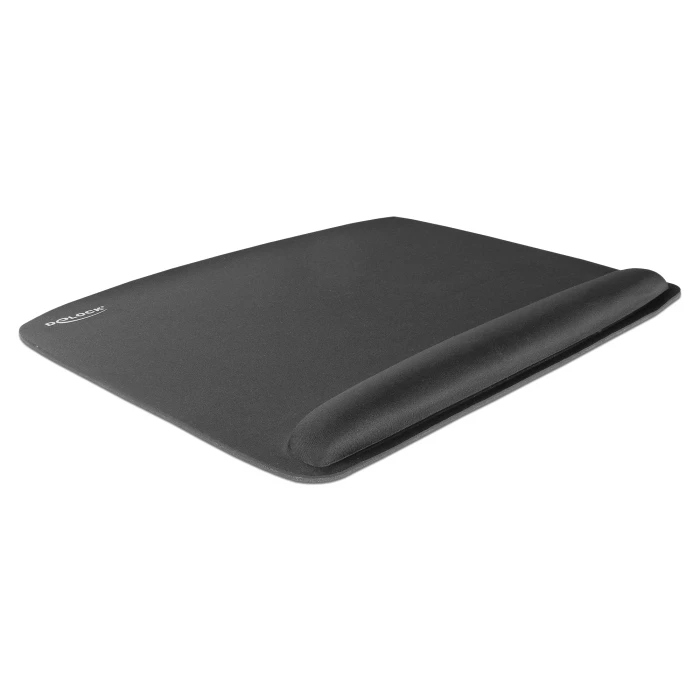 Mousepad Delock με στήριγμα καρπού 12601, 320x420mm, μαύρο