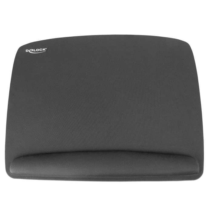 Mousepad Delock με στήριγμα καρπού 12601, 320x420mm, μαύρο