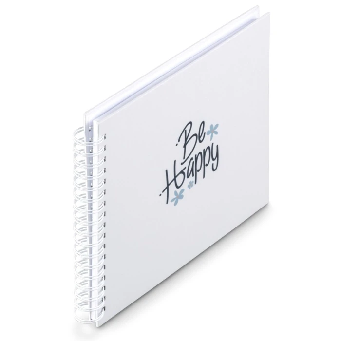 Hama Good Things Spiral Photo Album 28x24 cm – 50 White Pages (Be Happy) 7717