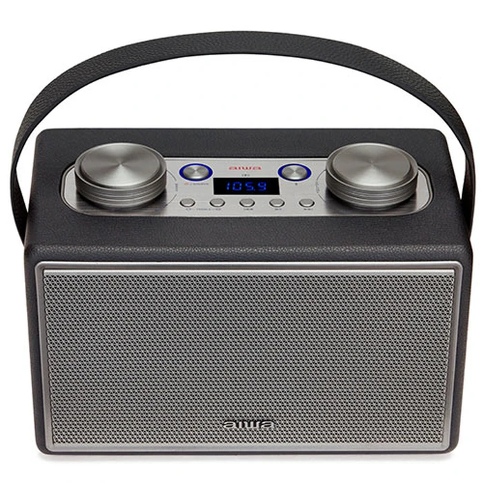 AIWA Portable Bluetooth Speaker Leatherette 50W RMS with Mic and Guitar Input