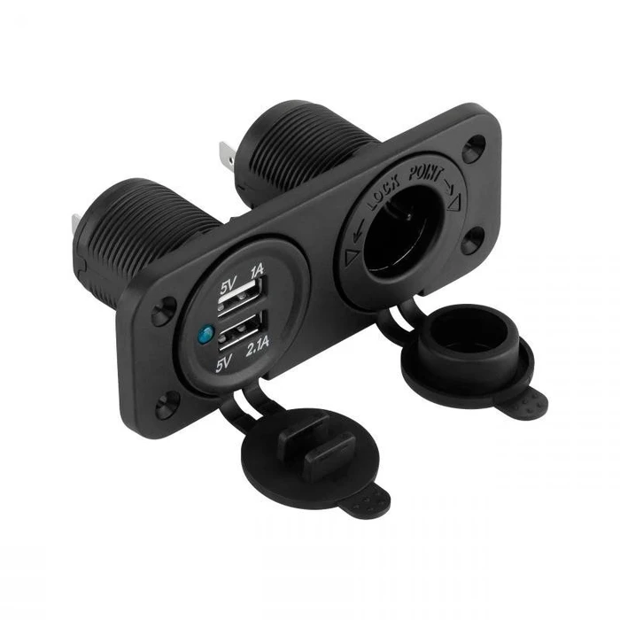 Φορτιστής Αυτοκινήτου Peiying 2xUSB 3,1A + υποδοχή αναπτήρα