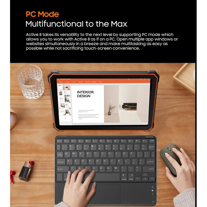 Tablet Blackview Octa-core RUGGED 10.36' (6GB+128GB) ACTIVE 8 4G SIM Android 13 Orange