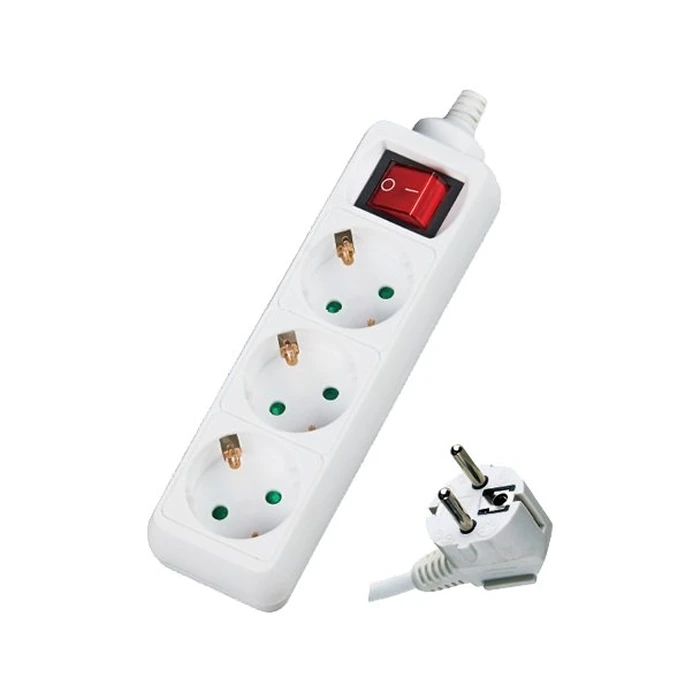 Πολύπριζο με διακόπτη 3 θέσεων 3x1,5mm DMPRO Power(DM103BK)