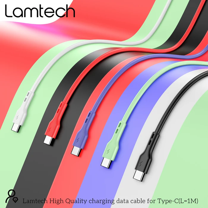 Καλώδιo USB Lamtech Data Type-C 1m BLUE