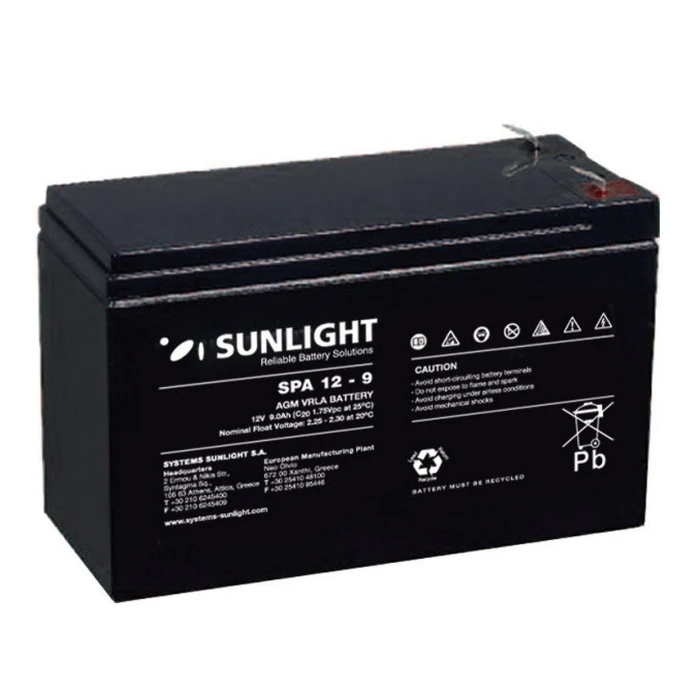UPS Battery Sunlight Lead Acid 12V 9Ah