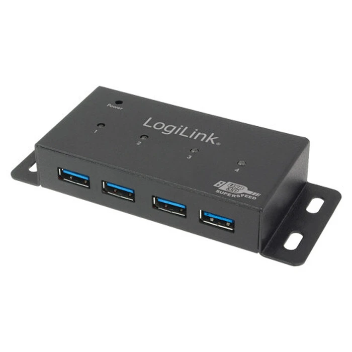 USB Hub LogiLink USB 3.0 Metal Power Supply 4 Θυρών