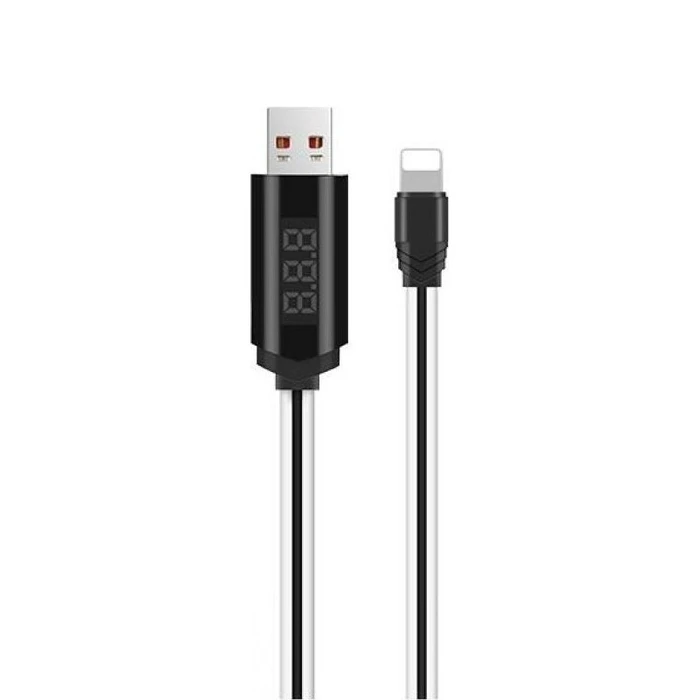 Καλωδιο USB Hoco - Lightning με Οθονη 1.2m Hoco U29 Λευκό