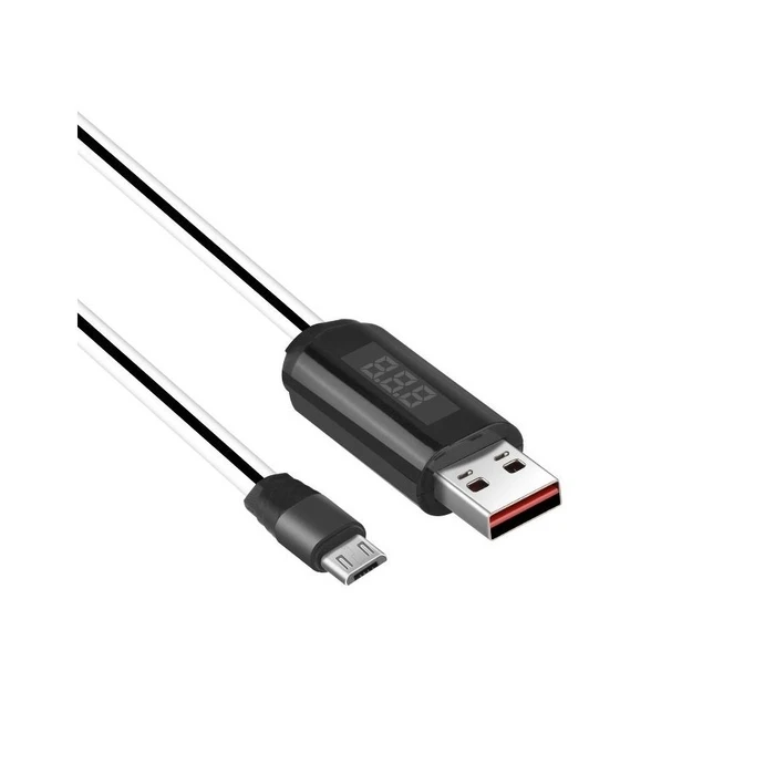 Καλωδιο USB Hoco - MicroUSB με Οθονη 1.2m Hoco U29 Λευκό