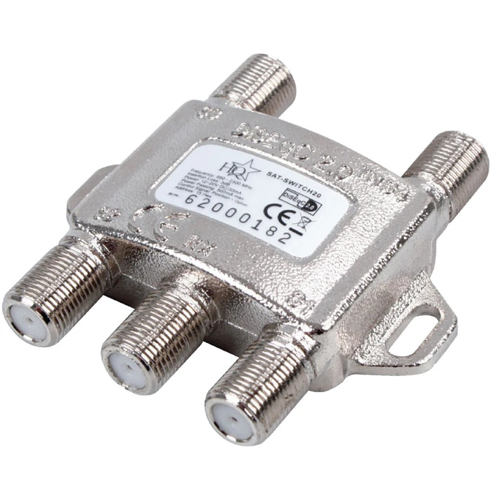 Switch Μεταλικό diseq 4 way SAT-SWITCH 20 με 4 εισόδους και 1 έξοδο