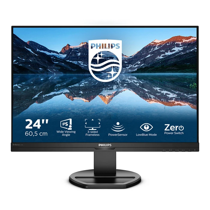 Monitor 24,1" (1920x1200) Philips B Line 240B9 16:10 WUXGA IPS 4ms 75Hz HDMI DVI VGA DP Speaker Black