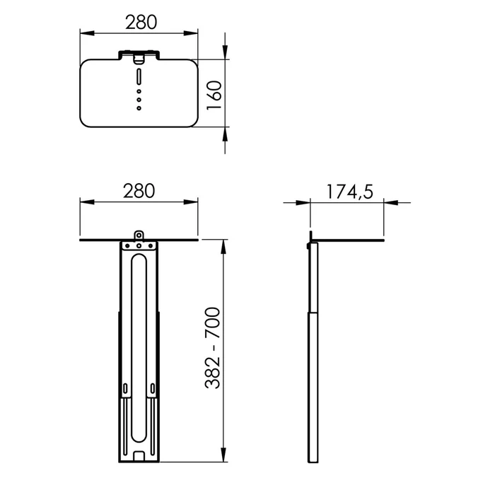 Βάση Vogel's PVA 5070