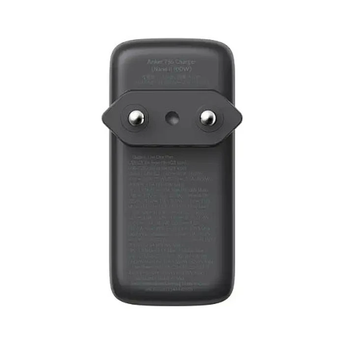 Φορτιστής Πρίζας Anker 736 Nano 2 GaN 2 2x USB-C 1x USB-A 100W Black