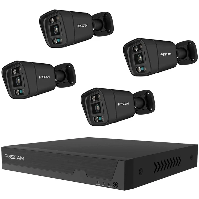 Σύστημα Παρακολούθησης Foscam FN9108E-B4-2T 4 Cameras with Recorder Black