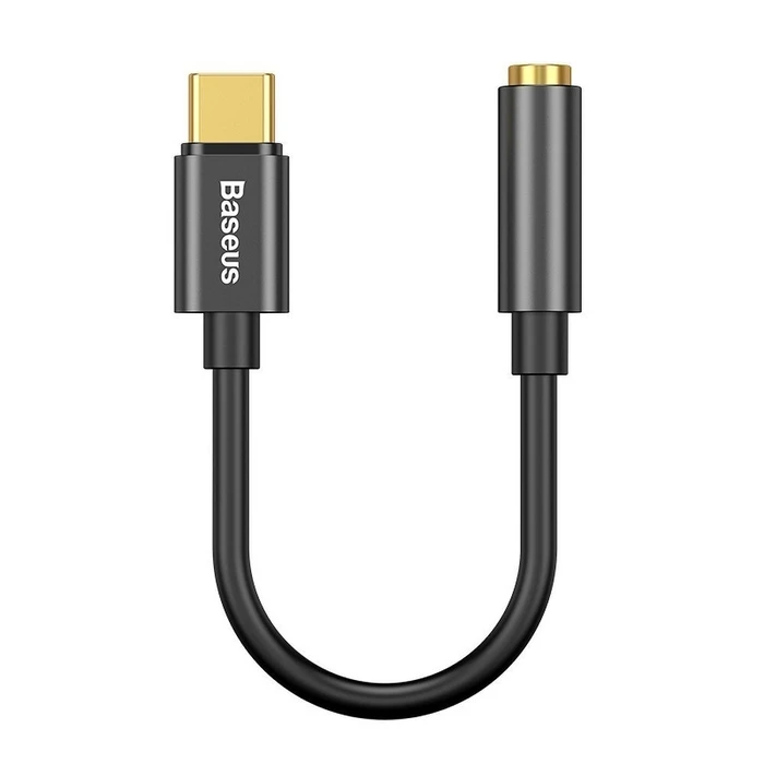 Αντάπτορας USB Baseus Type C to 3.5mm M/F με Αντάπτορας Baseus μαύρο