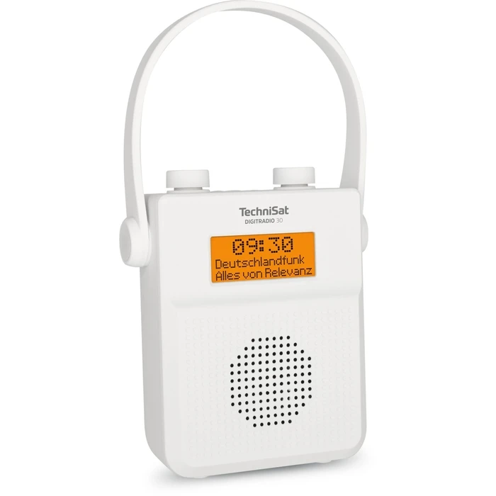Technisat DigitRadio 30 Portable Rechargeable DAB Radio with Bluetooth, White