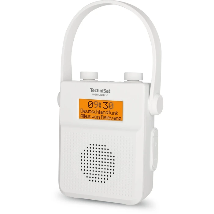Technisat DigitRadio 30 Portable Rechargeable DAB Radio with Bluetooth, White
