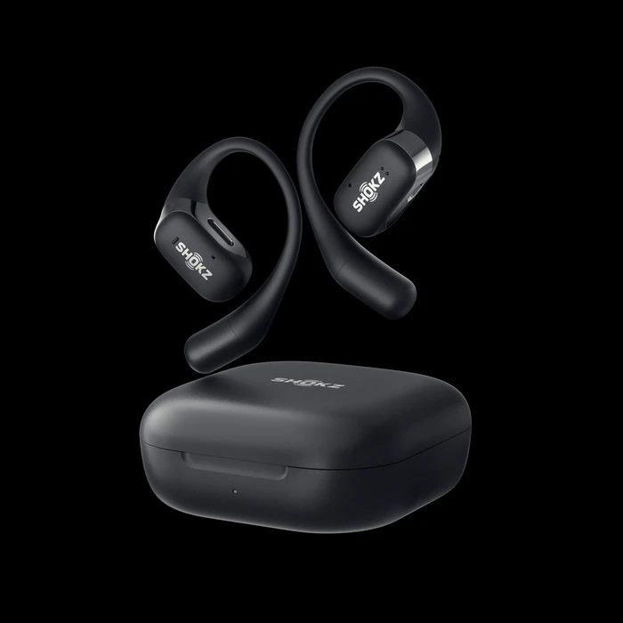 Bluetooth Handsfree Shokz OpenFit Black Wireless Bone Conduction Headset