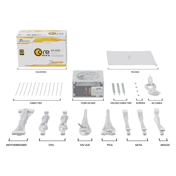 Τροφοδοτικό 650W Seasonic Core GX-650-V2-White