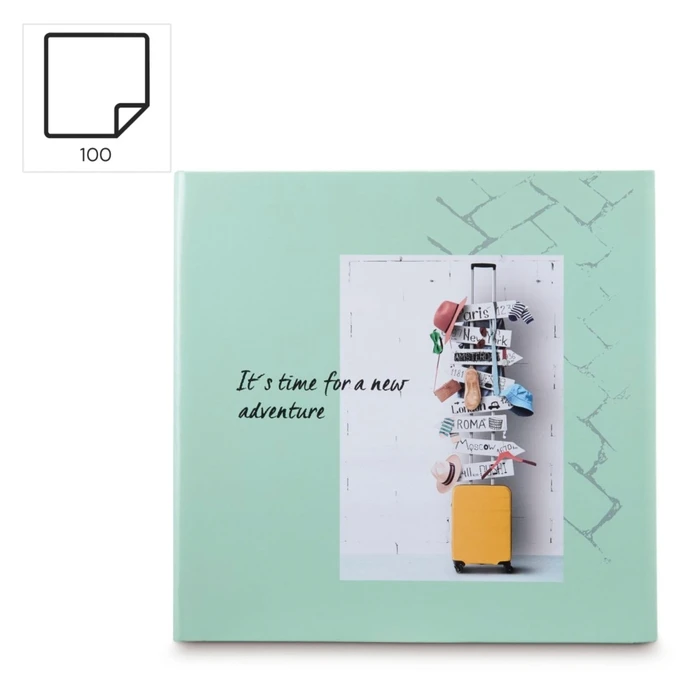 HAMA Jumbo Photo Album "Journey" 10x15 cm Green - Holds 200 Photos (22.5 x 22 cm)