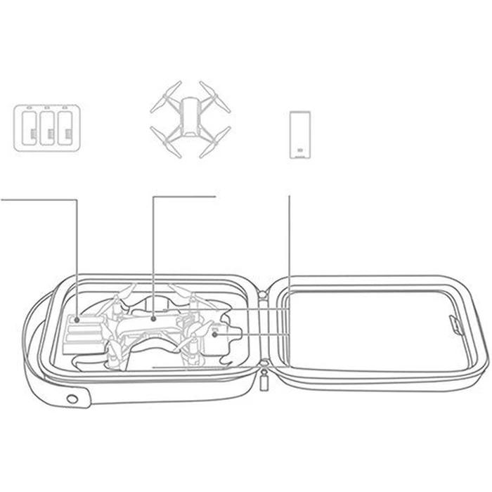 PGYTECH Τσάντα μεταφοράς για DJI Tello - Μαύρη (22,2 x 7,9 x 21,9 εκ.)