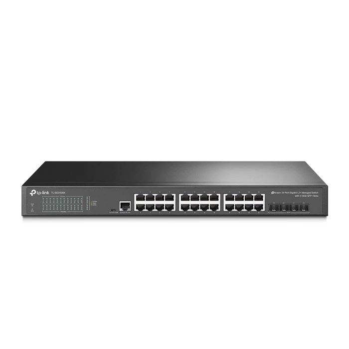 Network Switch TP-LINK JetStream 24-Port Gigabit L2+ Managed with 4 10GE SFP+ Slots v1