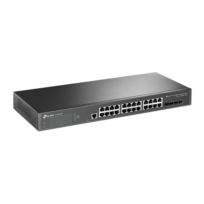 Network Switch TP-LINK JetStream 24-Port Gigabit L2+ Managed with 4 10GE SFP+ Slots v1