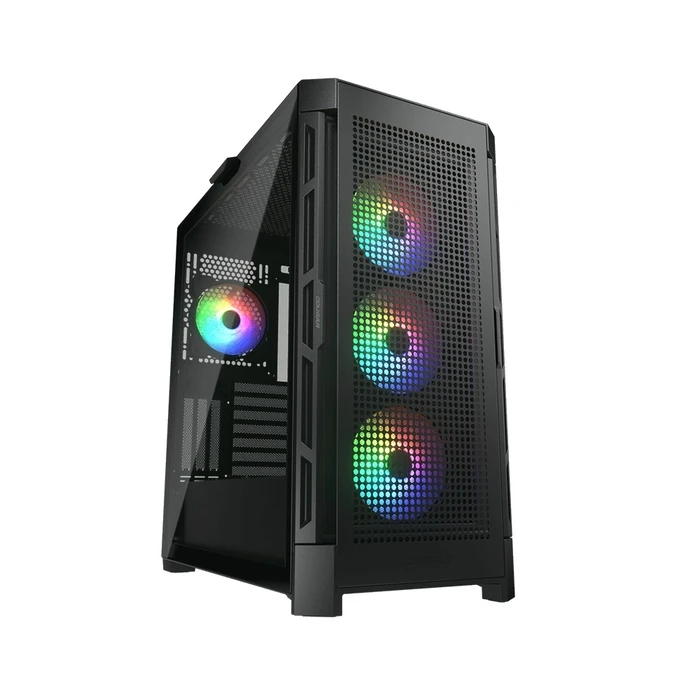 Κουτί Η/Υ Cougar Duoface Pro Rgb Tempered Glass Middleplus Atx Black (4X120Mm Argb Fans Preinstalled, 2 Front Panels)