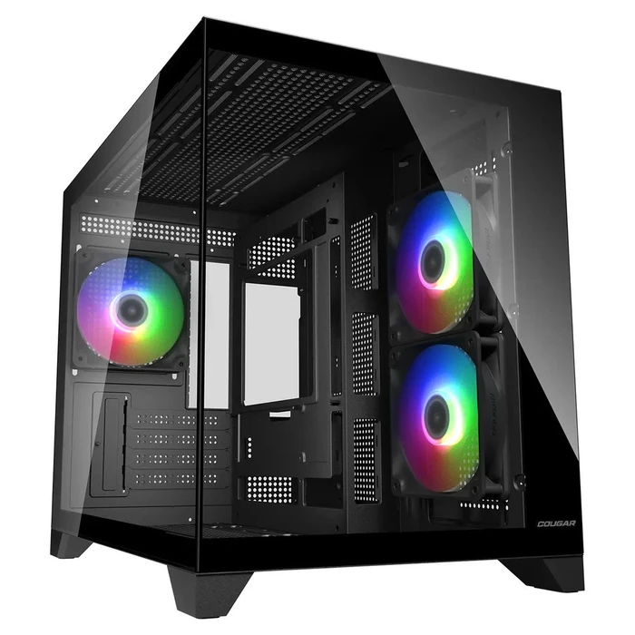 COUGAR FV150 MINI Gaming Mini Tower Κουτί Υπολογιστή με Πλαϊνό Παράθυρο Μαύρο
